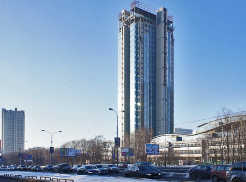 Офисное здание “РОСОБОРОНЭКСПОРТ“
г. Москва, пр-т Вернадского 10. 
Высота здания: 119м. 
Количество этажей: 27. 
Площадь фасада: 19 000 м2
Применены алюминиевые композитные панели «GoldStar A2»